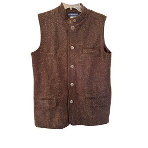 Classic Wool Blend Brown Men's Vest